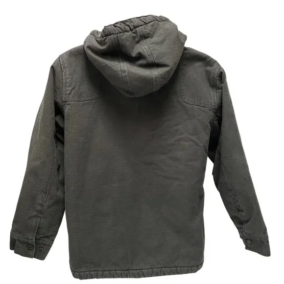 Walls Blizzard Pruf Army Green Canvas Sherpa Lined Coat Size Youth XL 16/18 - Picture 2 of 15